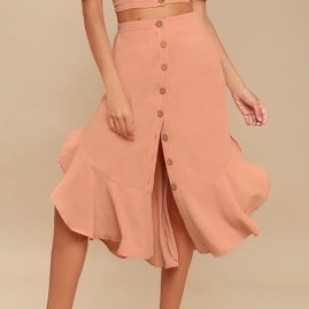 Lulus High waisted Mauve Skirt